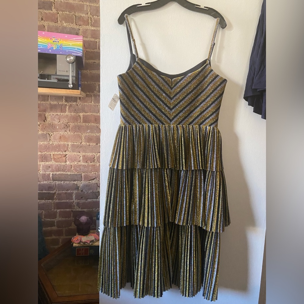 XL Dress the Population - gold and black dress NWT - Picture 3 of 11